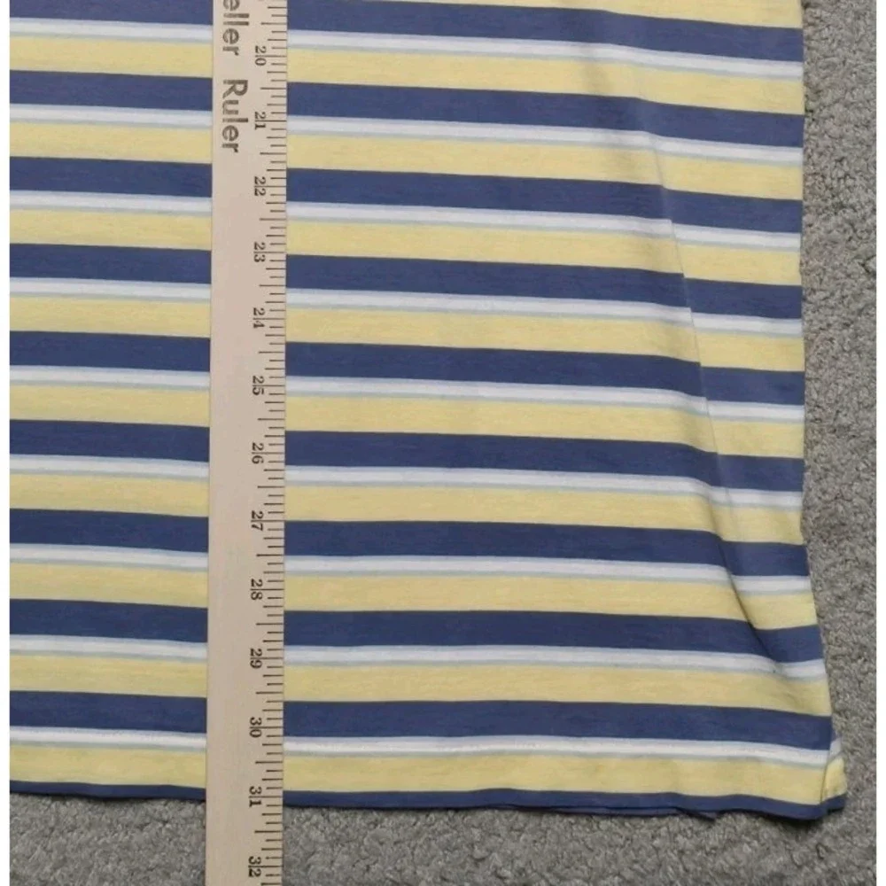 VTG Polo Ralph Lauren Shirt Mens 4XB Blue Butter Yellow Pocket‎ Polo EUC